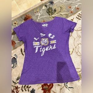 LSU Louisiana Purple Women’s Short Sleeve T-Shirt Size 2XL